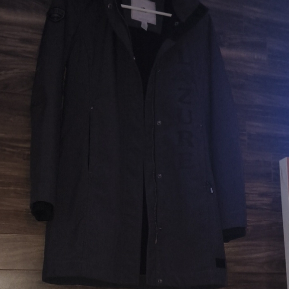 Roots 73 x Lazure - Women's Charcoal Gray Long Jacket - Picture 4 of 9